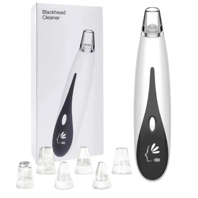 5-in-1 Blackhead Remover Machine Rechargeable | Face Vacuum Derma Suction With 5 Heads | Blackhead Removing Machine