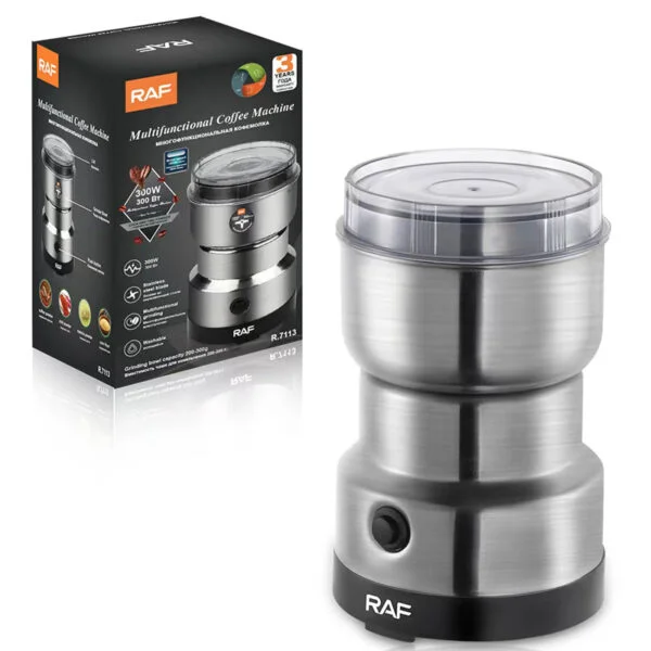 RAF Stainless Steel Electric Dry Mill Masala Spice and Coffee Grinder 300W with Stainless Steel Blade
