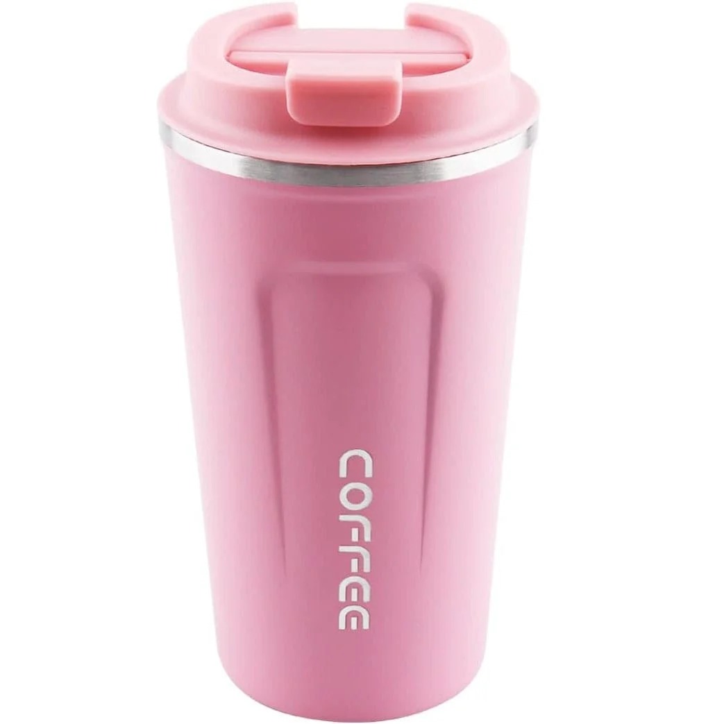 500ml Stainless Steel Temperature Coffee Cup Insulated Travel Mug - Black