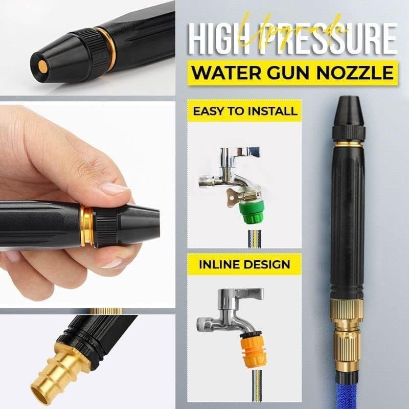 Plastic High Quality Black Nozzle | Spray Nozzle For Car, Watering Flowers, Washing Glass, Water Column | Tap Nozzle High Pressure