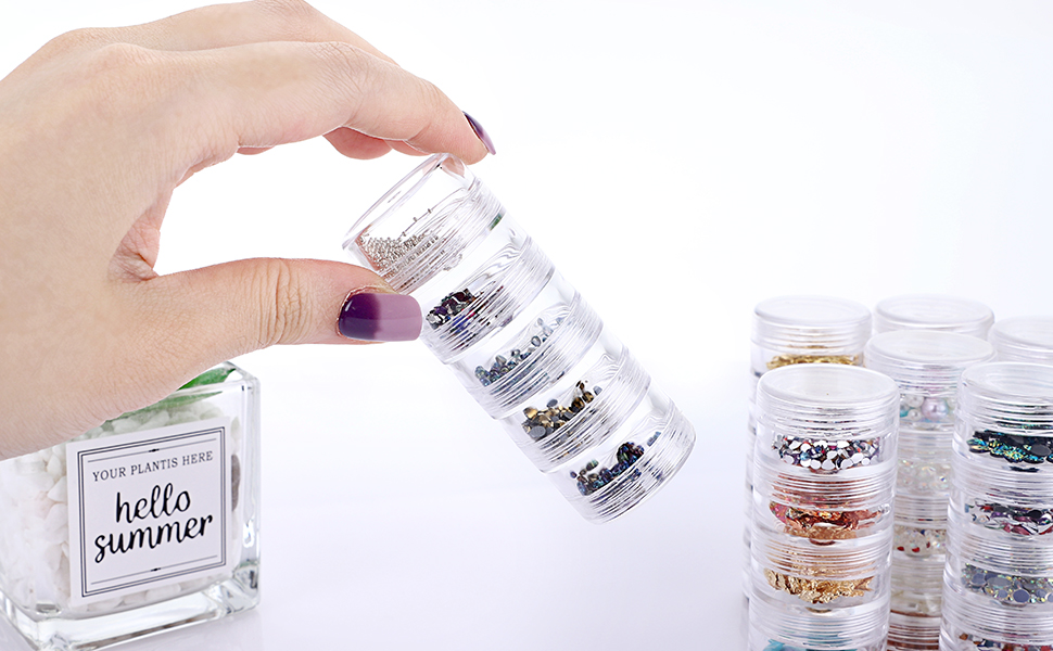 Transparent Co Joined Round Jewelry Makeup Storage Box Container | Bracelet, Earring Round Plastic Organizer