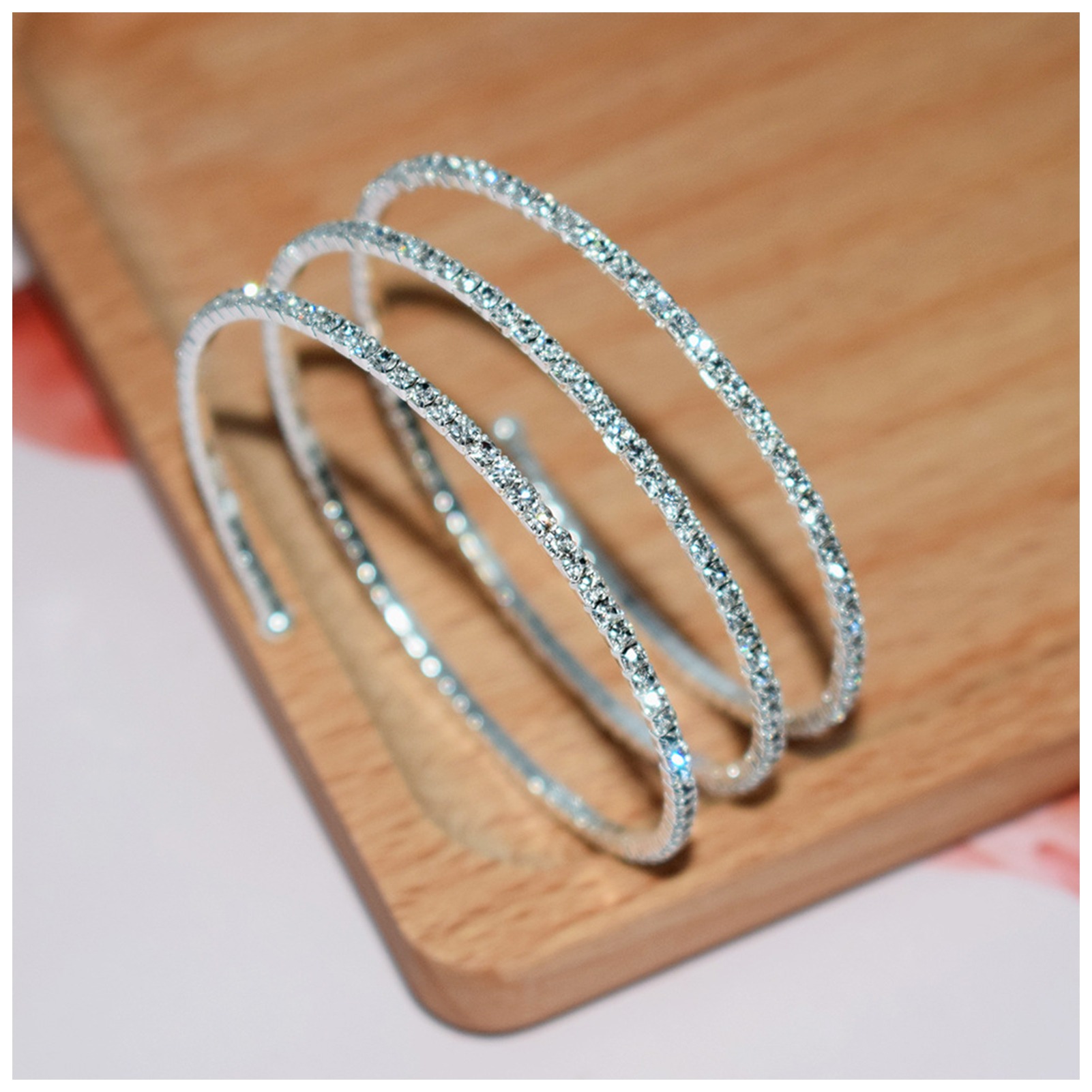 3-in-1 Elegant Zircon Bangle Set for Women – Premium Silver & Golden Plated Bangles with Sparkling Zircon Stones | Stylish Party Wear & Everyday Jewelry - Golden